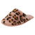 Ladies Spot On Leopard Detailed Mule Slippers X2R114