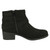 Ladies Spot On Block Heele Black Ankle Boots F5R1166