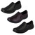 Ladies Padders Leather Slip On Extra Wide Dual Fitting Formal Shoes - Nico