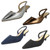 Ladies Spot On Slip On Evening Shoes F00490