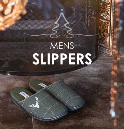 Mens Festive Slippers