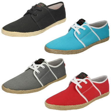 Mens Fish N Chips By Base London Canvas Shoes Spam