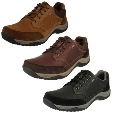 Mens Clarks Casual Gore-Tex Lace Up Shoes Baystonego GTX