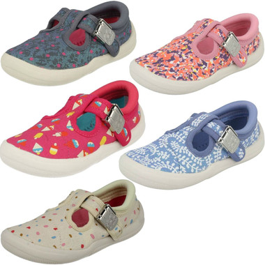 Girls Clarks Machine Washable T-Bar 