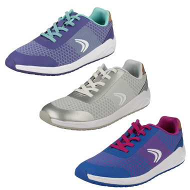 Girls Clarks Casual Trainers Frisby Fun