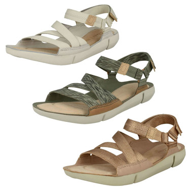 Ladies Clarks Strappy Sandals Tri Sienna