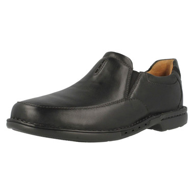 CLARKS MENS UNSTRUCTURED SLIP ON LEATHER UNBIZLEY LANE FORMAL WORK SHOES SIZE