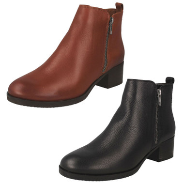 Clarks dancer sky leather ankle bootie clearance