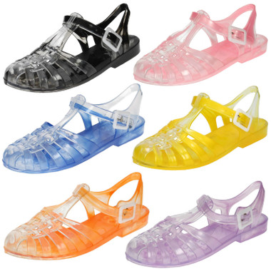 open toe jelly shoes