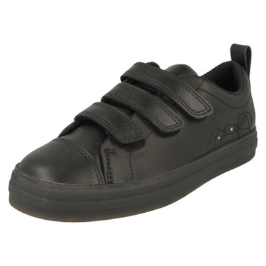 Boys Clarks Ant Detailed Light Up School Shoes - Flare Bright K