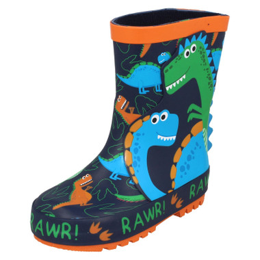 Boys Dinosaur Rawr Wellington Boots - GUV22710AA02BSZZ