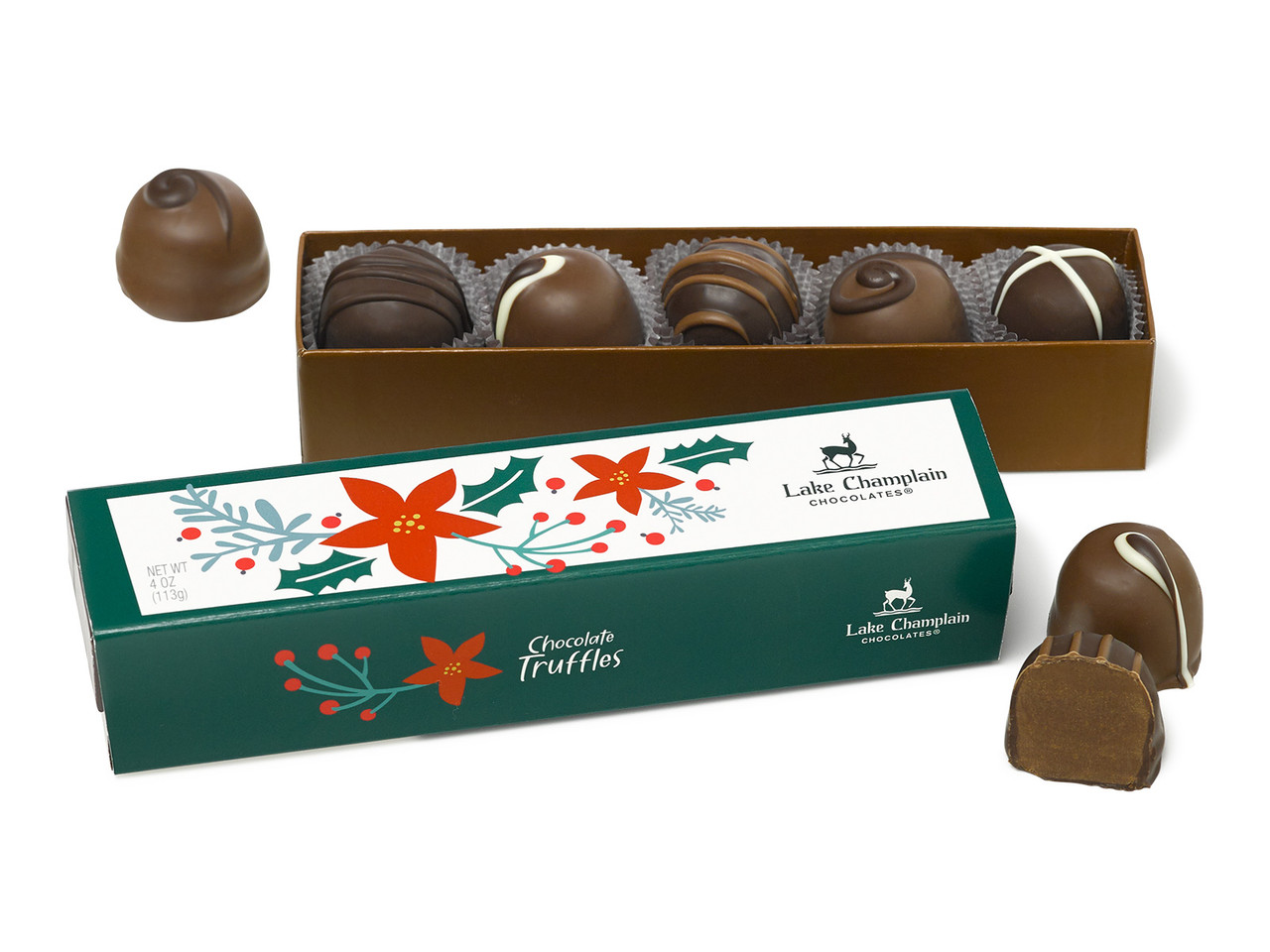 Christmas Chocolate Truffles, 5pc | Lake Champlain Chocolates
