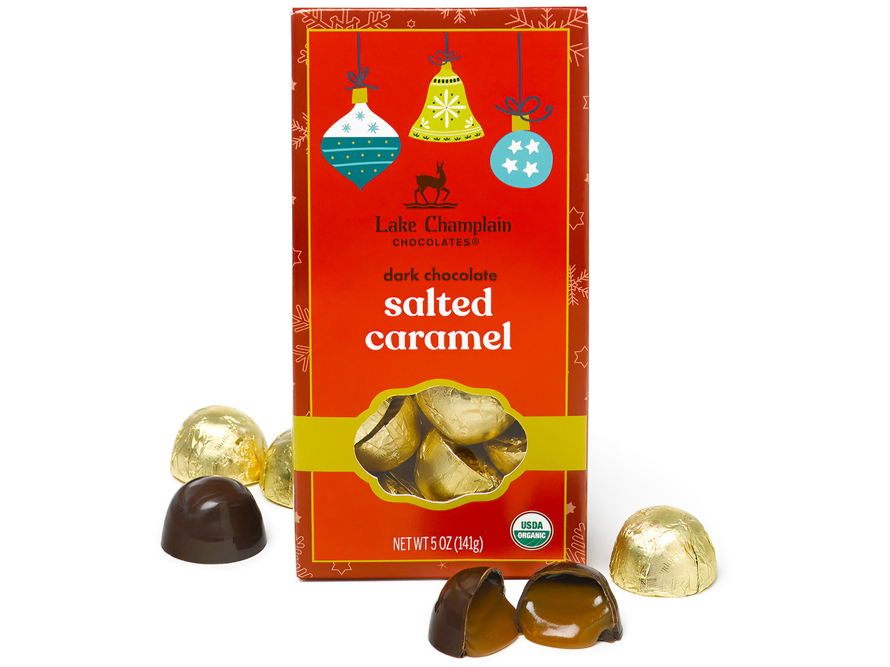 Salted Caramel Jubilees: Dark Chocolate Holiday Bonbon 10pc