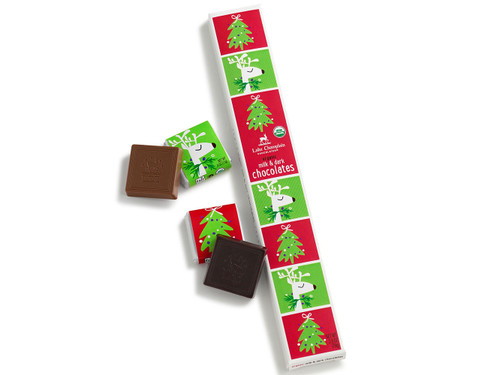 Assorted organic stocking stuffer chocolate squares View Product Image