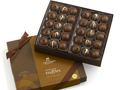 Assorted Milk Chocolate Gourmet Truffles in a 30pc gift box View Product Image