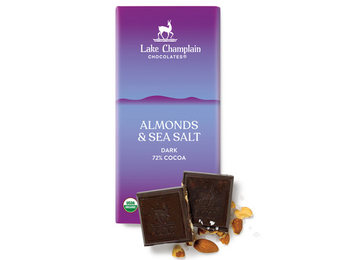 Organic Dark Chocolate Almonds & Sea Salt bar View Product Image