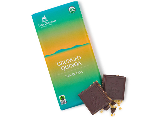 Extra dark crunchy quinoa bar