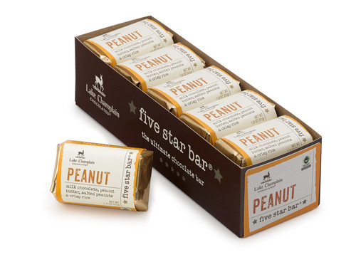 Milk Chocolate Hazelnut Five Star Bars 10pk | Lake Champlain