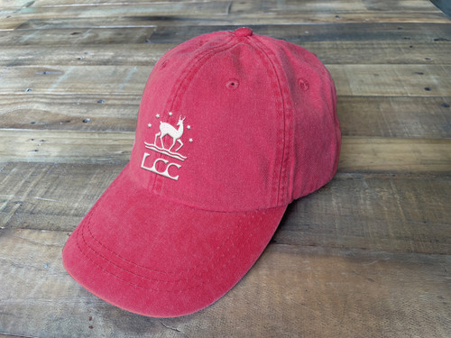 Lake Champlain Chocolates red baseball cap View Product Image