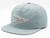 Sage green surf hat with a cream color felt patch in the shape of a pennant that says "Lake Champlain Chocolates" and hat is tilted to the left. View Product Image