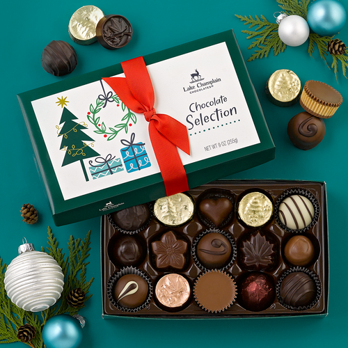 15 piece gourmet holiday chocolate assortment gift box