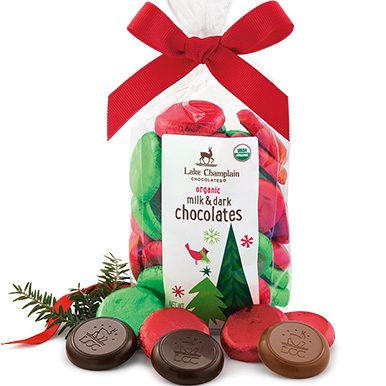 Assorted milk and dark chocolate Christmas coins