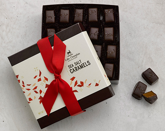 Sea Salt Caramel Heart Gift Box -- Morkes Chocolates