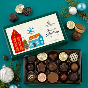 15 piece gourmet holiday chocolate assortment gift box