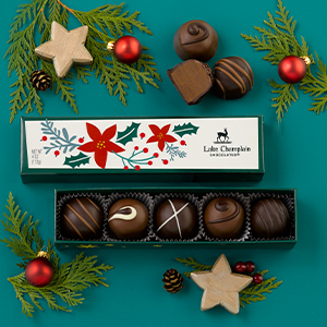 holiday 5 piece truffle sampler gift box