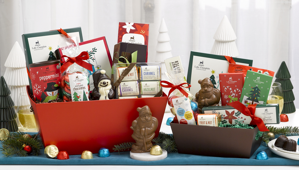 holiday chocolate gift basket