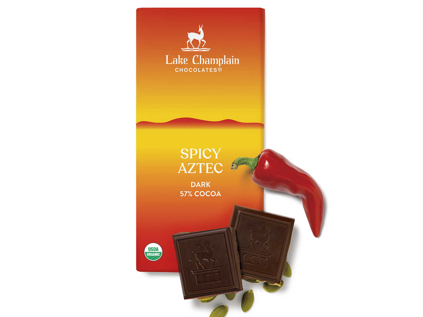 Organic Aztec Dark Chocolate Bar: Spicy Chocolate Bar Gifts