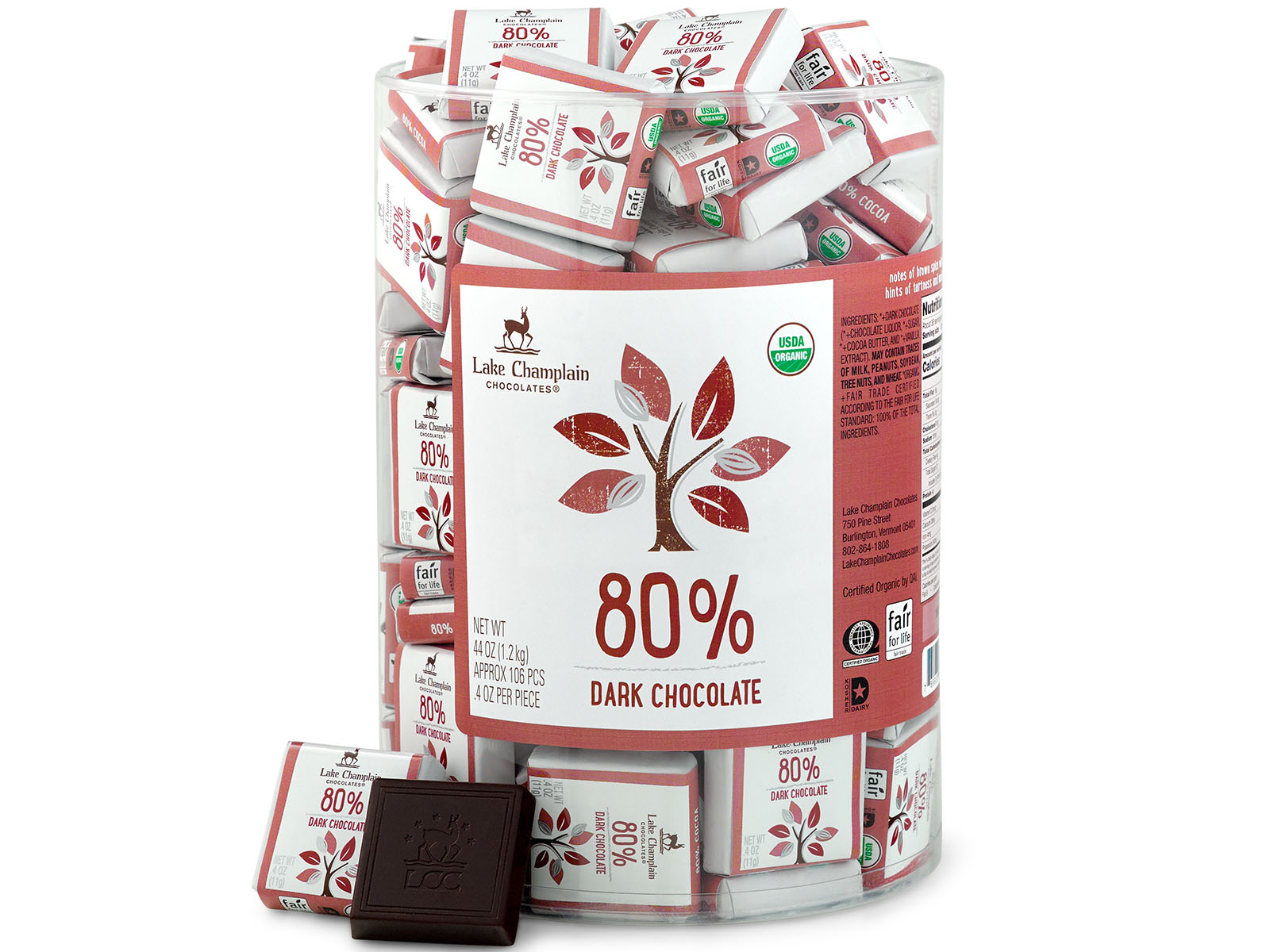 80% Chocolate: High Cacao Chocolate Squares