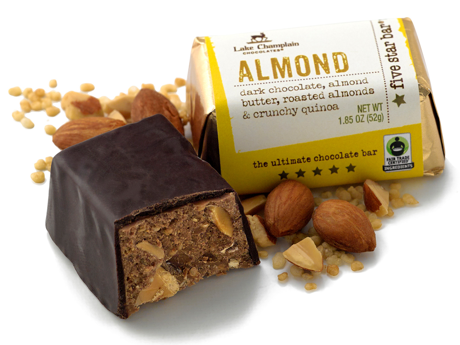 Almond Butter Chocolate Five Star Candy Bar | Lake Champlain