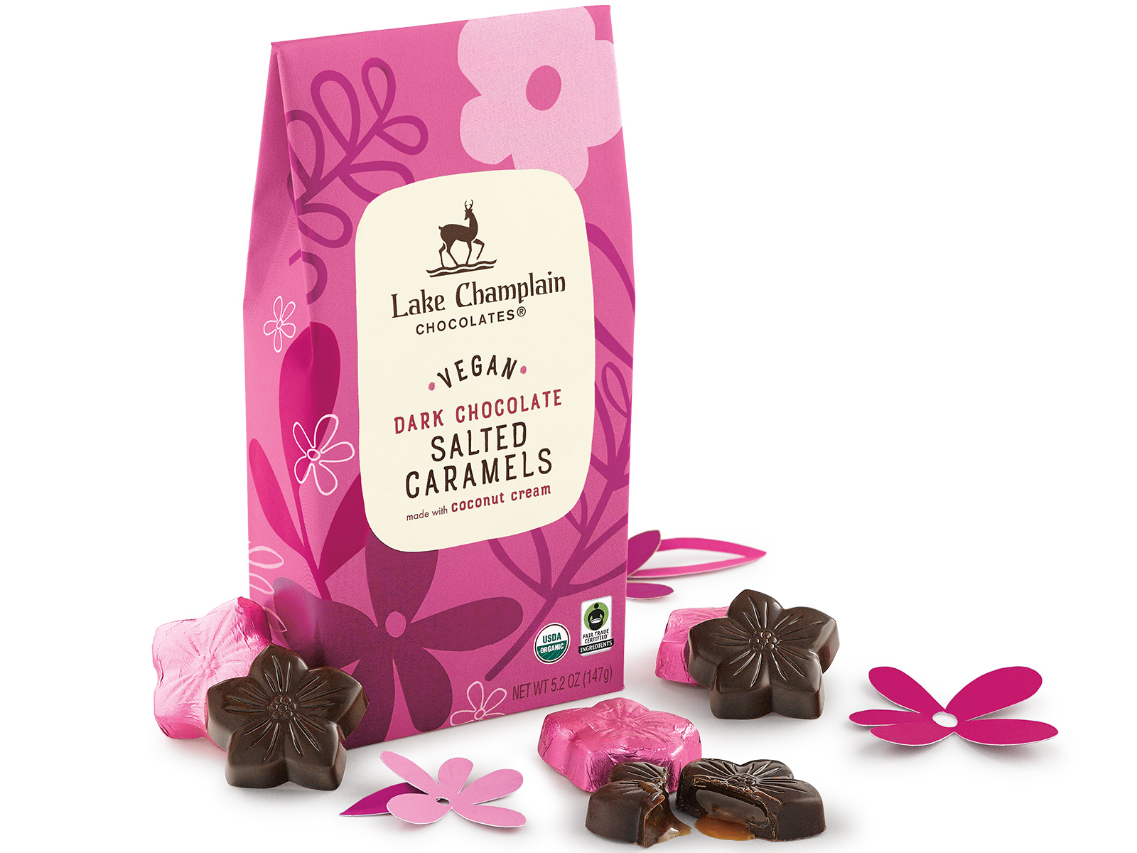 Vegan Caramel Chocolate Flowers | Lake Champlain Chocolates