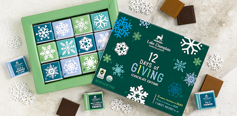 12 days of giving chocolate advent calendary