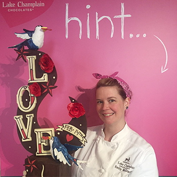 free chocolate sculpture demo with Emily McCracken