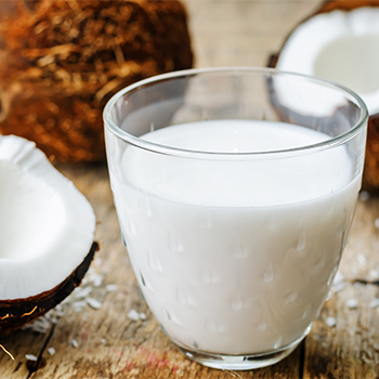 glass of coconut milk