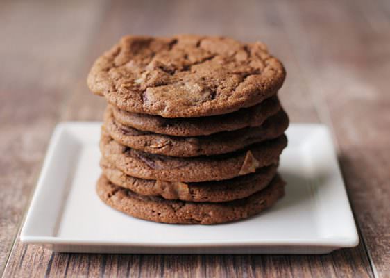 stack of double coconut cookies