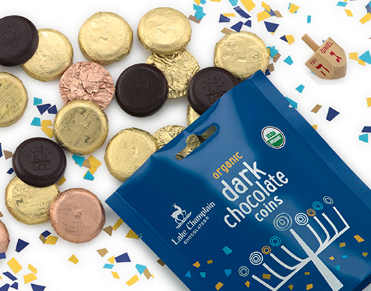 Hanukkah Chocolate Coins: Dark Chocolate Gelt