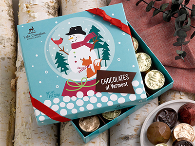 holiday chocolates of Vermont gift box