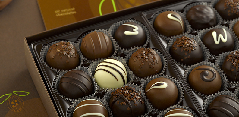 gift box of gourmet truffles