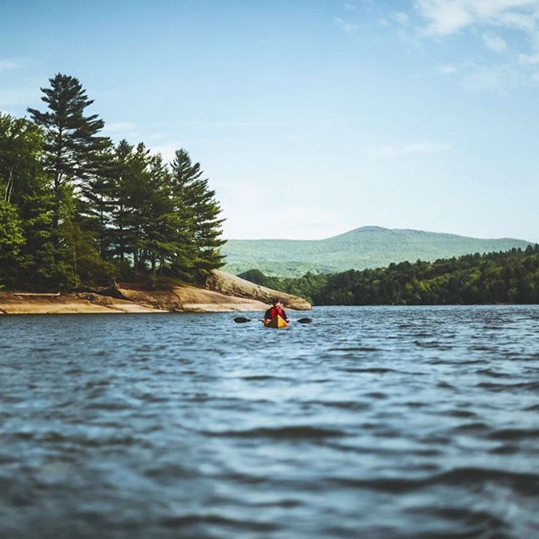 kayaking on the Waterbury Reservoir