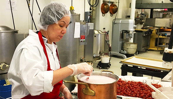 Lan Ong hand-dipping cherry cordials