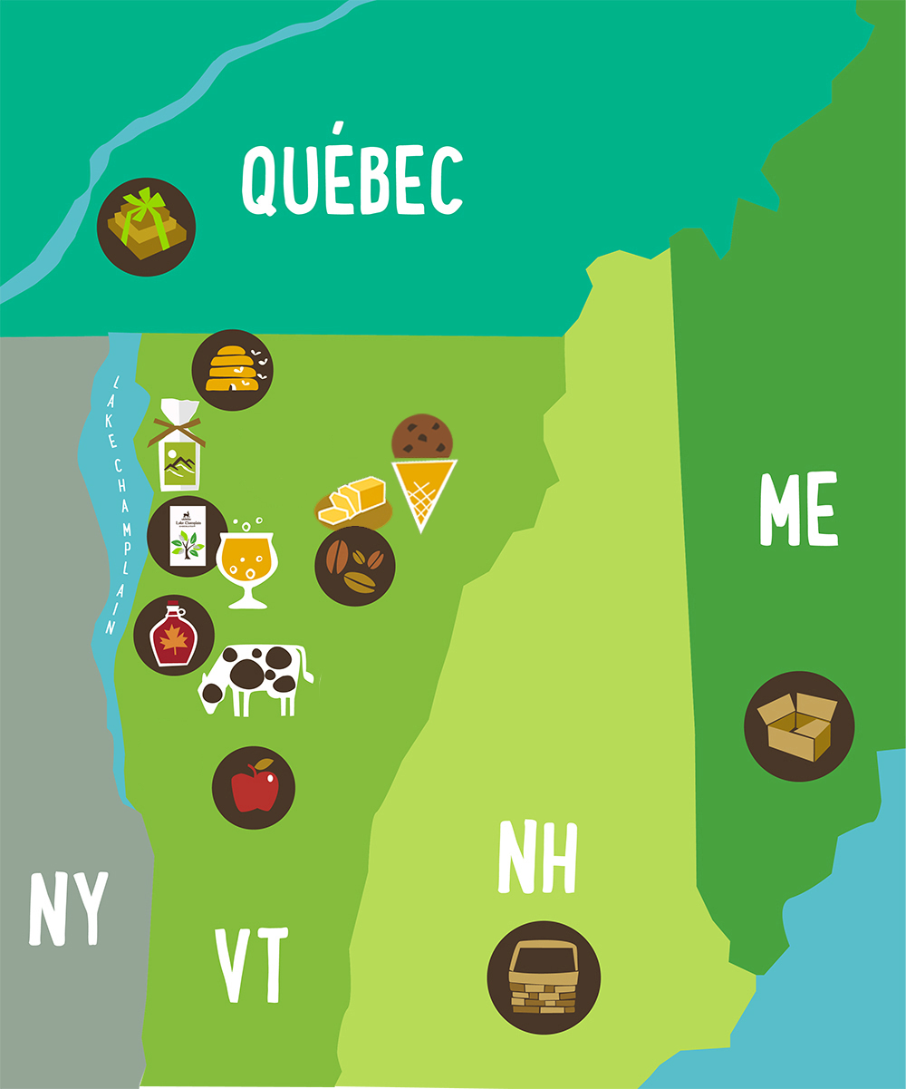 map of local, Vermont partners
