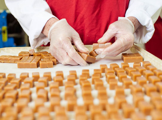 separating sea salt caramels