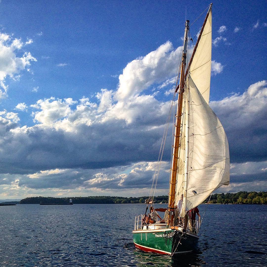 sailing schooner on Lake Champlain