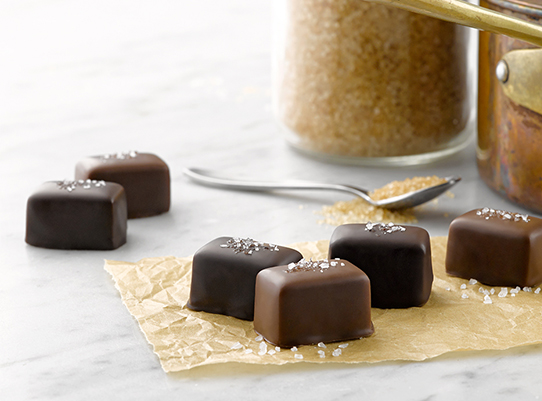 chocolate covered sea salt caramels