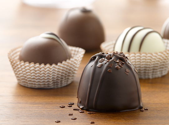 gourmet dark and milk chocolate truffles