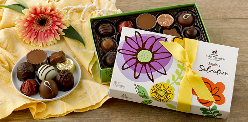 Mother's Day gift box of gourmet chocolate