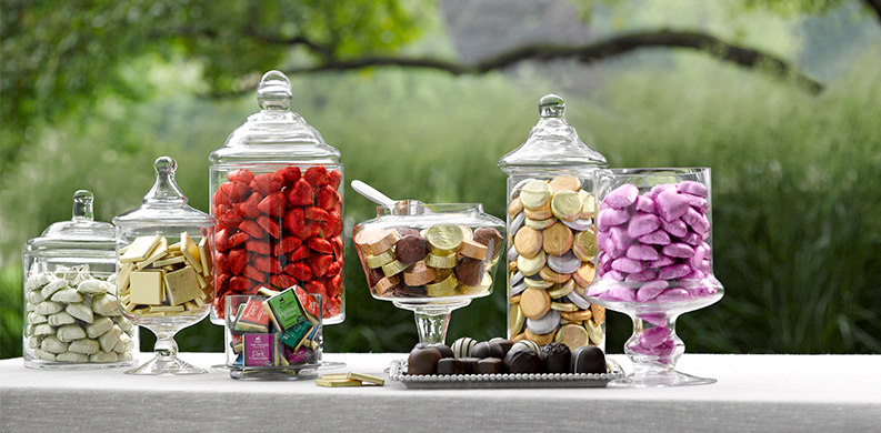 chocolate wedding buffet table